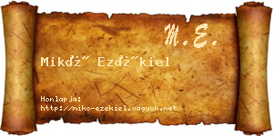 Mikó Ezékiel névjegykártya
